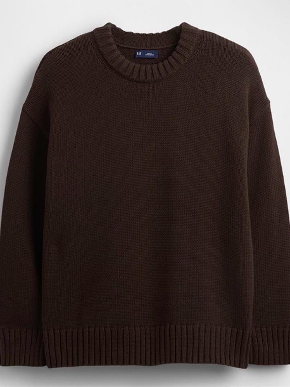 EUC | Gap 100% Cotton Oversized Crewneck Sweater | Size Medium | Terra Brown - Picture 2 of 7